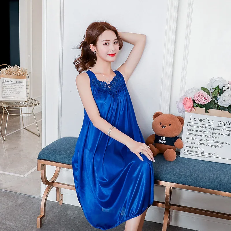 Лето 2024 однотонное сексуальное длинное платье без рукавов из ледяного шелка