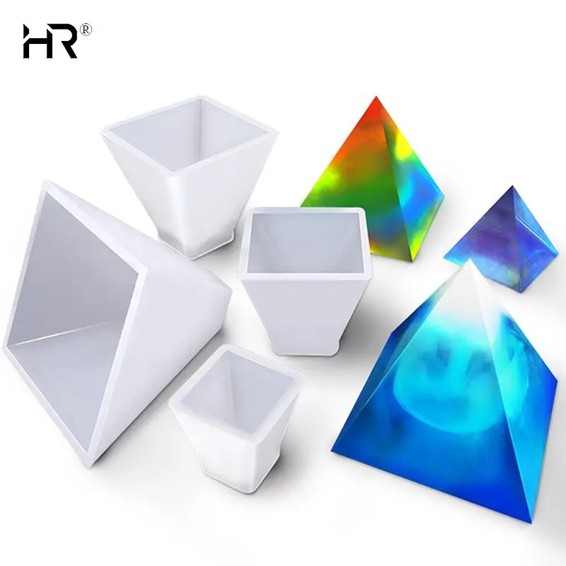 Molde de Resina Epoxi para manualidades, cristal de pirámide de 20mm-60mm, triángulo...