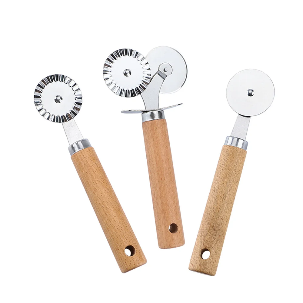 

Wooden Or Stainless Steel Pastry Cutter Wheel Fluted Pasta Wheel Pie Dough Cutter Ravioli Wheel Cutter Pastry Tools 0861