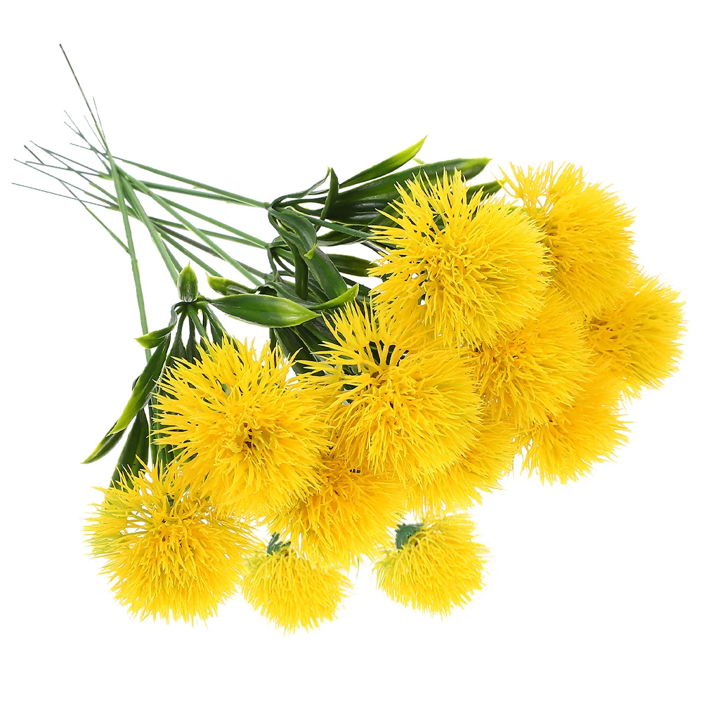 

Dandelion Bouquet Artificial Flower Flowers Faux Dried Fake Simulated Onion Yellow Wedding Plastic Branches Peonies Hydrangea