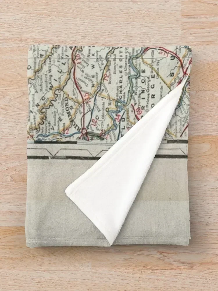 Винтажная карта Чесапаке Бух (1901) Декоративное одеяло Декоративные пледы и