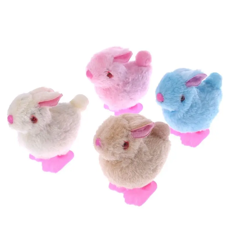 

Plush Cartoon Jumping Rabbit Clockwork Wind-Up For Kids Children Educationa