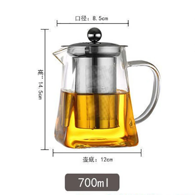 

YWDL Термостойкий стеклянный чайник 800 мл