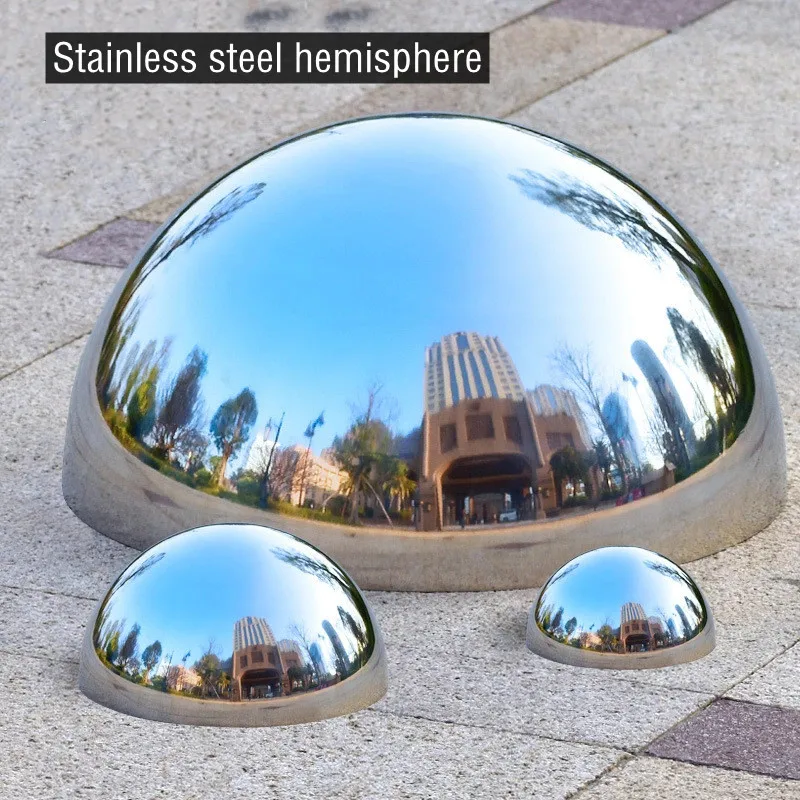 

1Pcs Dia 19mm-300mm 304 Material 1.5mm Thick Stainless Steel Hemispherical Mirror Hollow Decorated Hemispherical Steel Pipe Head
