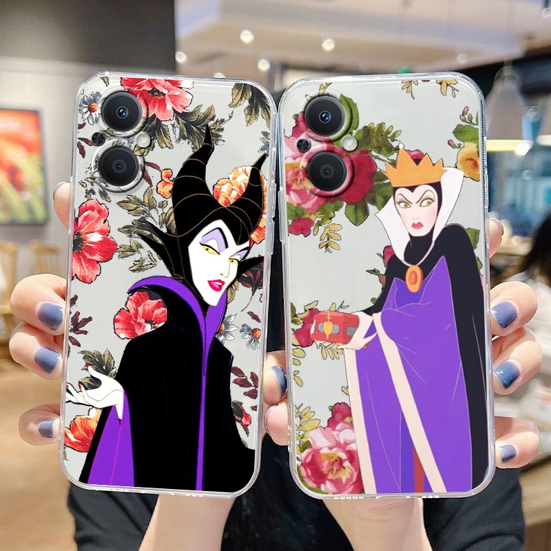 

Disney villain flowers Art For OPPO A5 A9 A53 S A74 Reno 7 6 5 4 2 Find X3 X2 Z Lite Neo Pro Plus transparent Phone Case