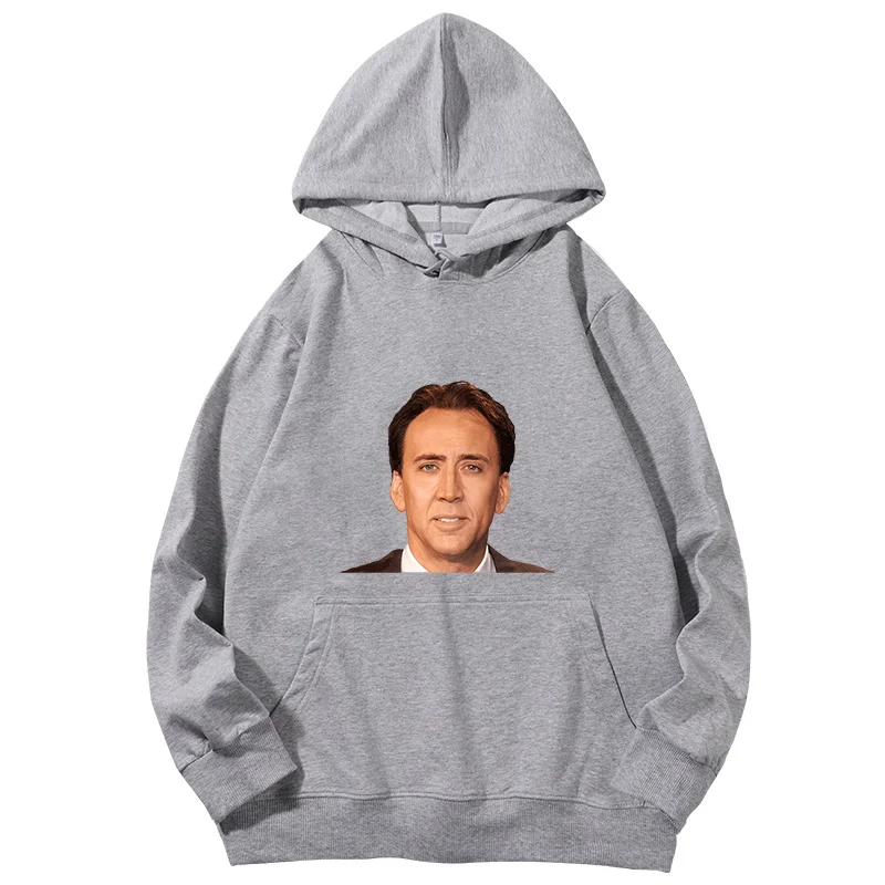 Nicolas Cage Face Off Unisex graphic Hooded sweatshirts fashion Spring Autumn cotton  tracksuit Hooded Shirt Men's sportswear