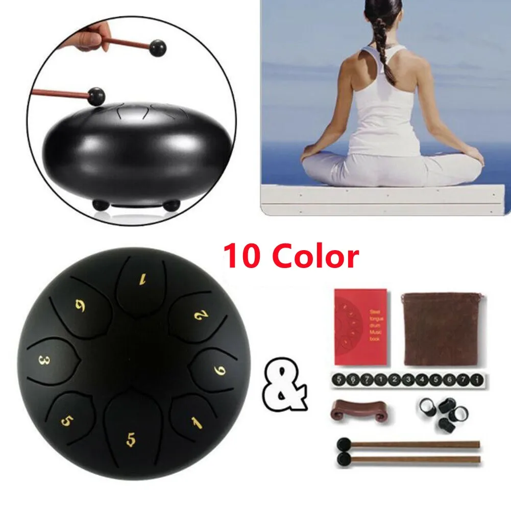 _ Набор стальных барабанов с языком 8 звуков в D. большая ручная барабанная