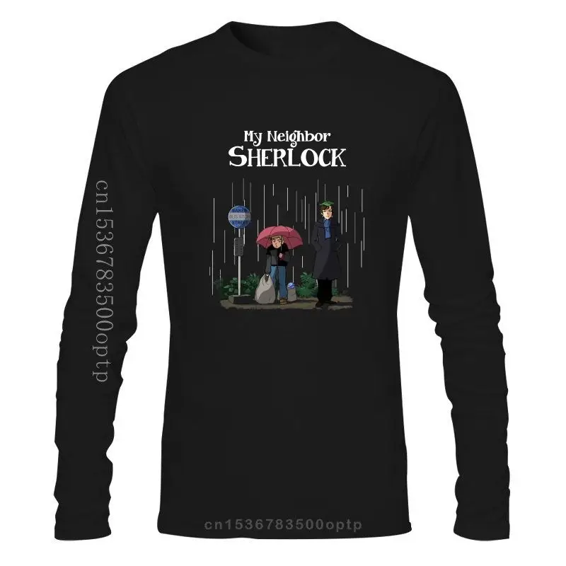 Мужская одежда My Neighbor Sherlock Totoro футболка новая атмосфера размера плюс хлопок Crewneck