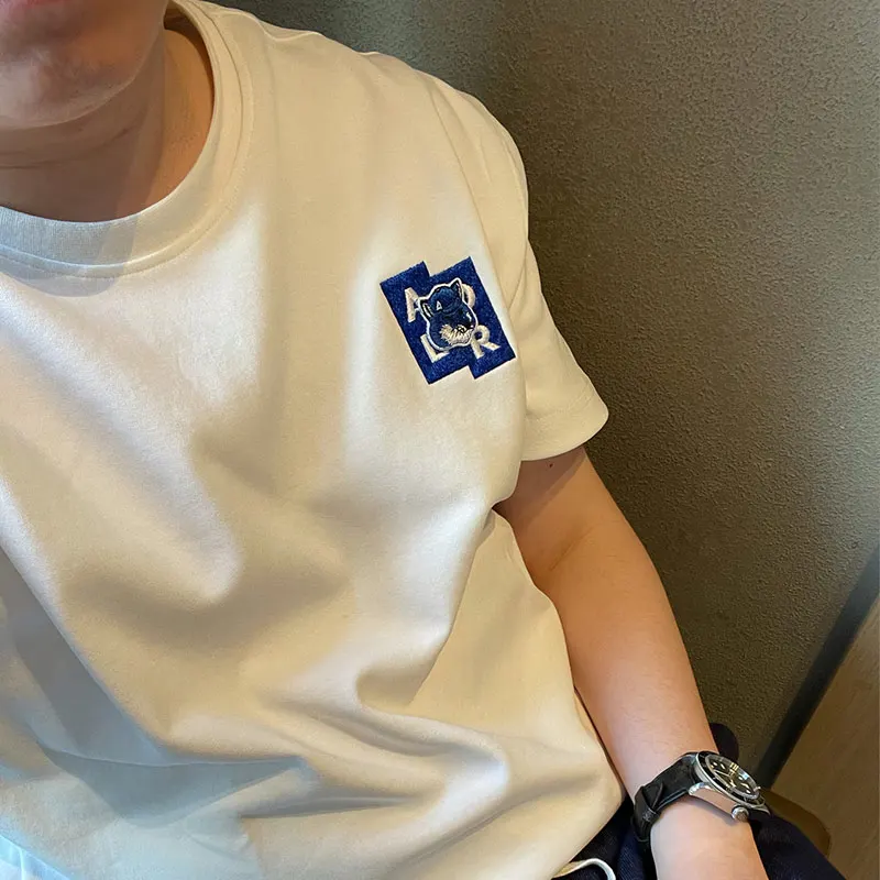 

Мужская/женская футболка с коротким рукавом, с вышивкой