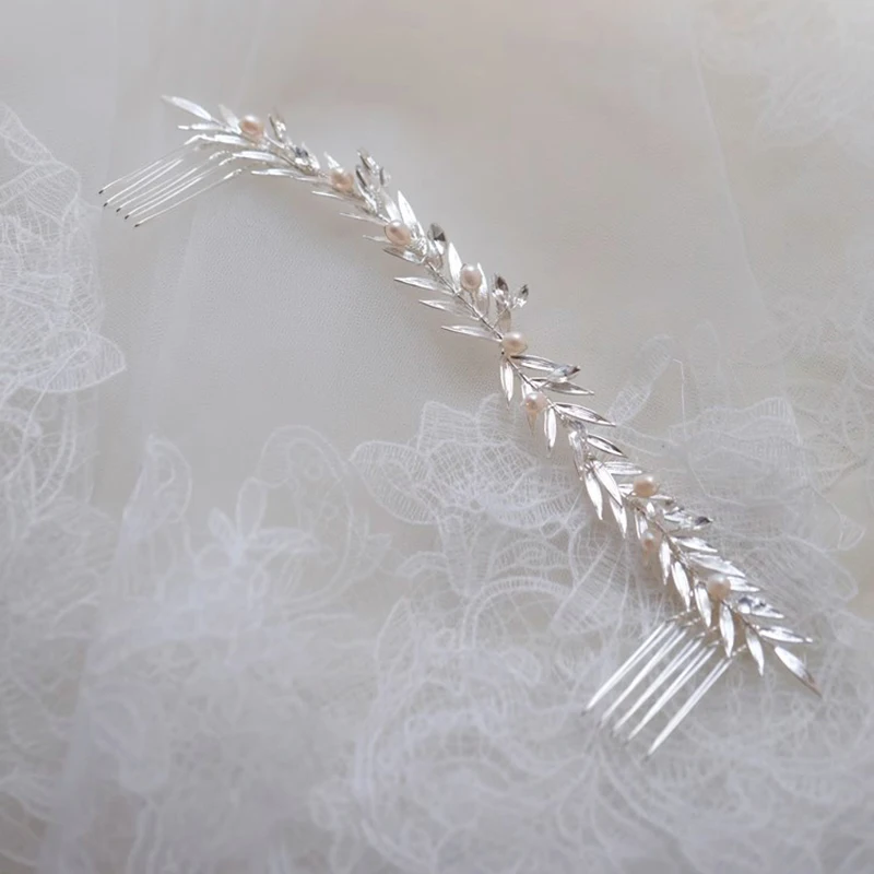 Длинная свадебная расческа для волос Свадебная Женская повязка на голову с