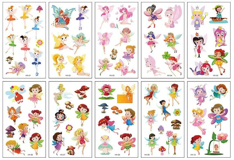 10 упаковок временные тату-наклейки на руку для девочек |