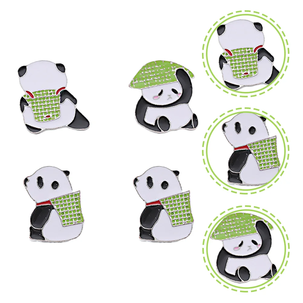 

Giant Panda Badge Bag Brooch Cartoon Decor Backpack Clothing Decors Alloy Lovely