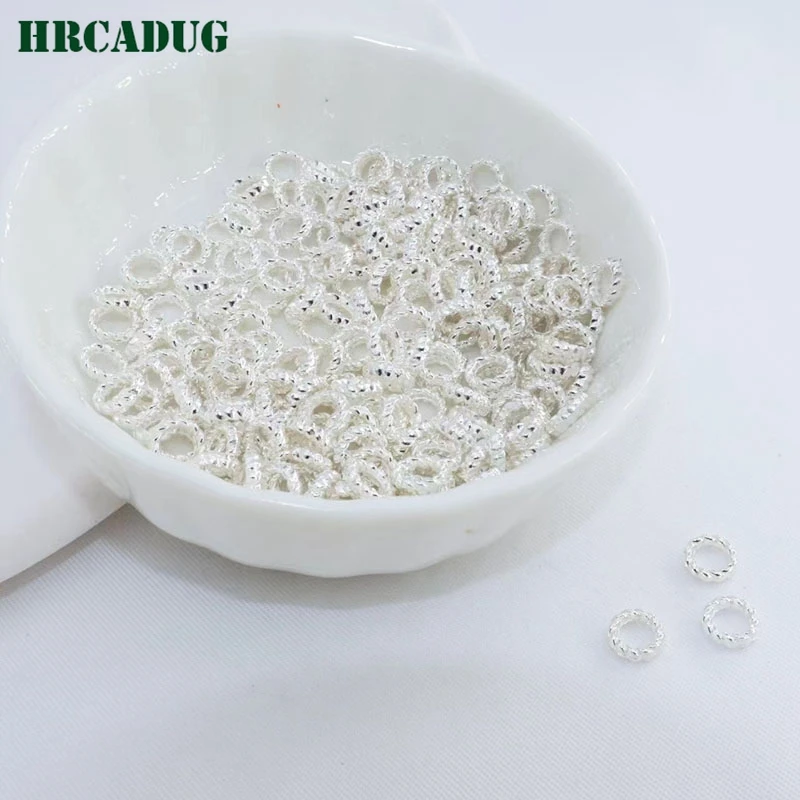 Wholesale 5.7mm Close Ring 18K Gold-Plated Twist Jump Rings DIY Handmade Jewelry Making Accessories Supplies Component Findings