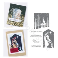 christmas family metal cutting dies and clear stamps required for scrapbooking paper card making decorative album craft silicone