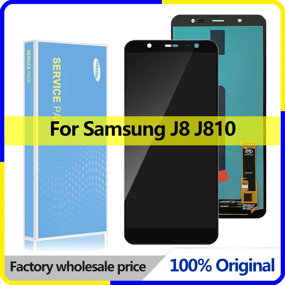 

1 PCS Super AMOLED Touch Screen Digitizer with Display for Samsung Galaxy J8 J810 LCD Assembly SM-J810F J810G J810F J810M J810GF