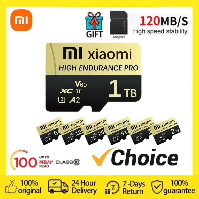 Xiaomi Memory TF Card 512 ГБ 256 128 SD/TF Flash 1 ТБ Micro TF/SD для телефона Ps5 Прямая поставка
