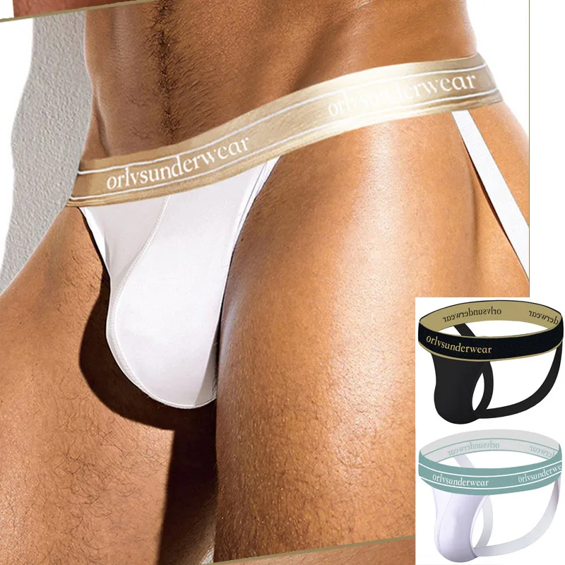 

ORLVS Sexy Men Underwear Jockstrap Panties Breathable Tanga Gay Men Thong And G String Man Underpants Men Briefs