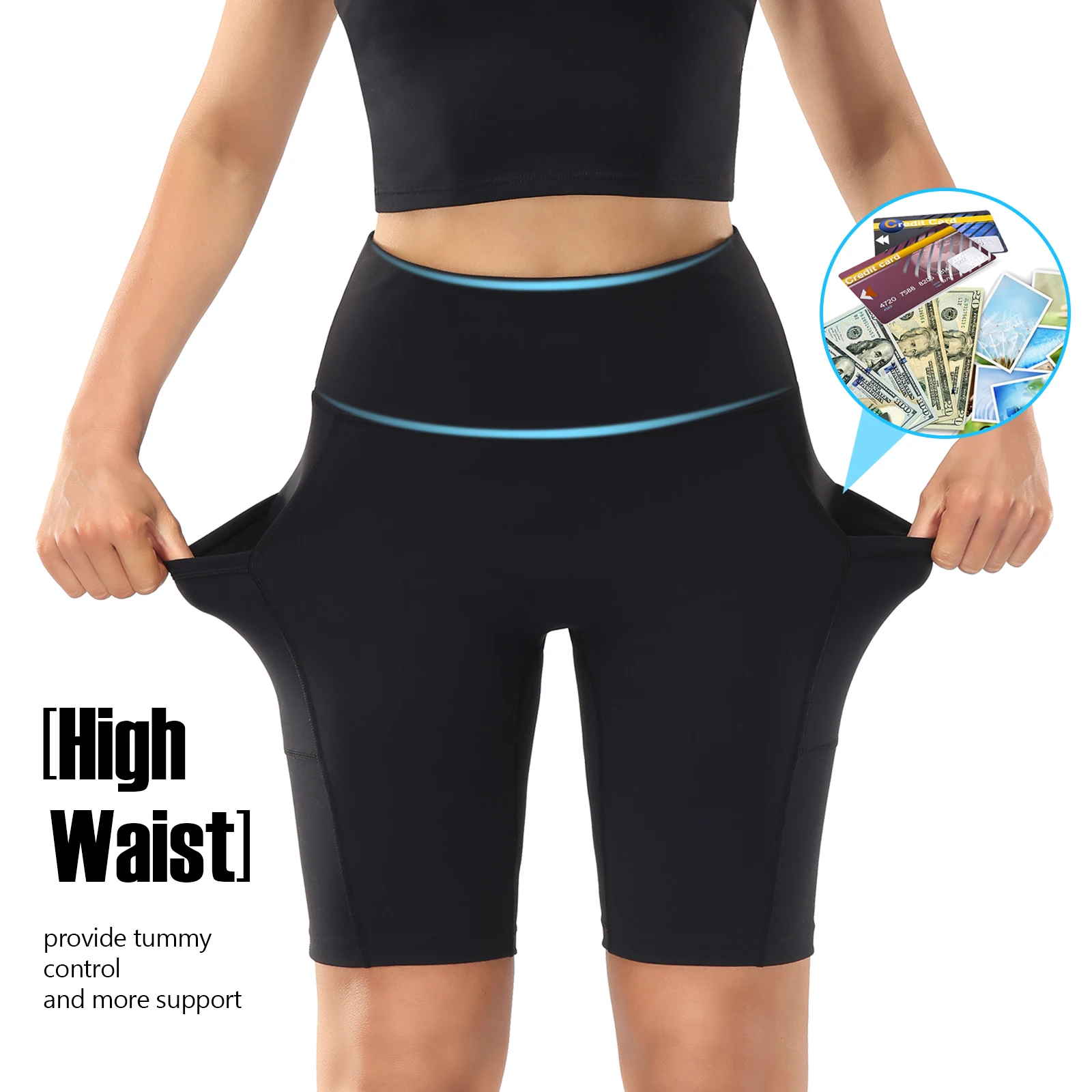 Yoga Shorts Women Fitness Shorts Running Cycling Shorts Quick Dry Leggings Sports Leggings High Waist Summer Workout Gym Shorts