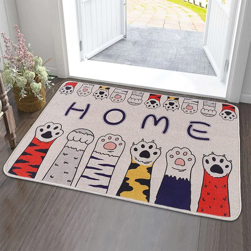 

Впитывающие Противоскользящие коврики для дверей дома с принтом, коврики для прихожей, ванной, спальни, кухни, коврик для ванной комнаты, ма...