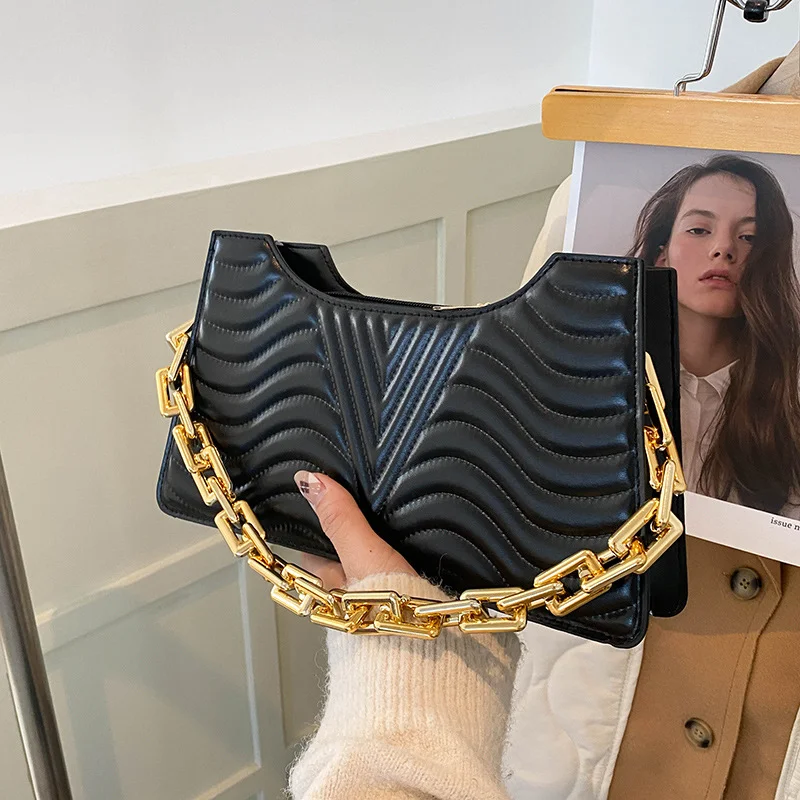 

Fashion Rhombus Women's Bags New Trend PU Leather Shoulder Bag Luxury Texture Solid Color Zipper Handbags for Women 2022