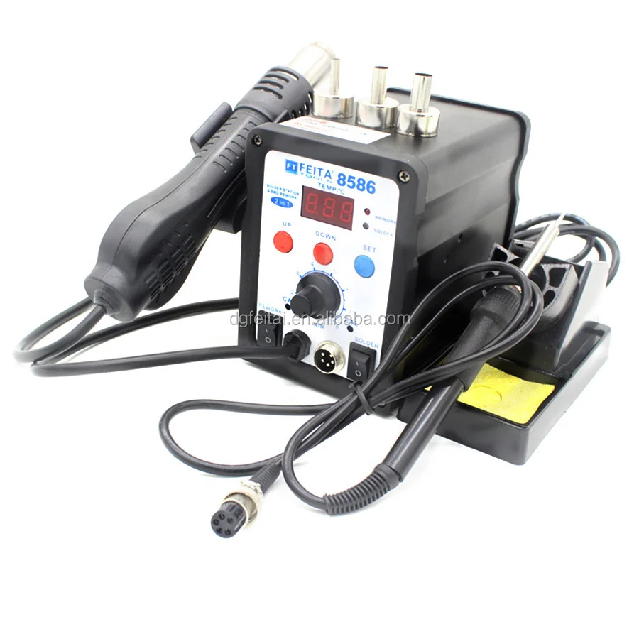 

Dongguan FEITA FT-8586 Hot Air Gun and Soldering Iron 2 in 1 Welding SMD Rework Station