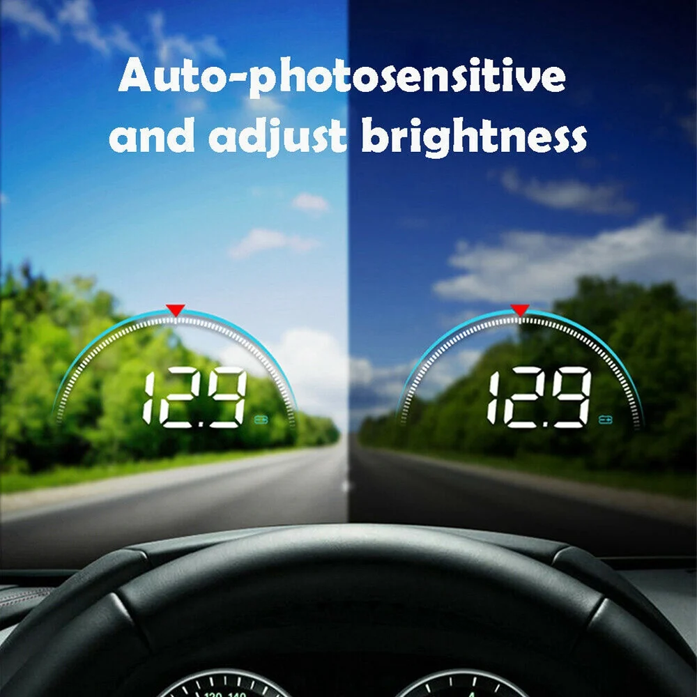 Считыватель кодов HUD M8 OBD2 спидометр/об/мин/температура воды/аккумулятор