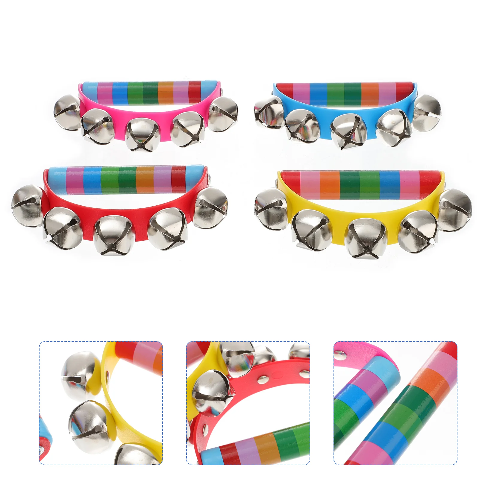 

Bells Tambourine Musical Toys Hand Baby Jingle Kids Instrumenthandheld Party Handbell Shaking Foot Drum Percussion Wrist Handle