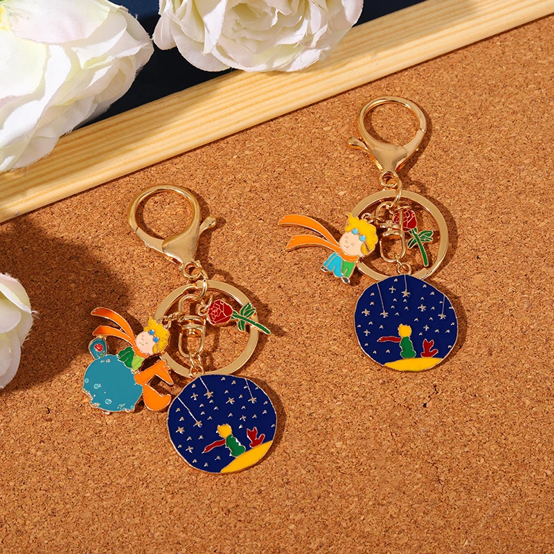 Милый лис Розовая Планета мальчик брелок-брелок подвеска ювелирные изделия Детская одежда Рюкзак обереги день святого Валентина Подарок Настраиваемые аксессуары.