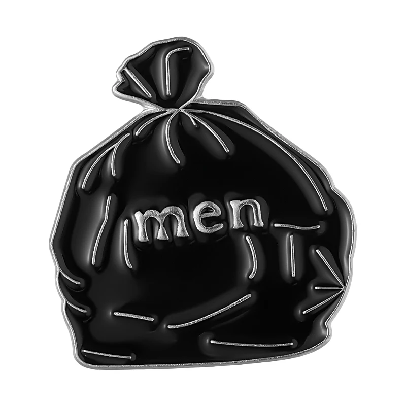 

Black Bag Enamel Pin Men Metal Badge Hat Brooch Collect Lapel Clohes Custom Decorate Friends Gift Accessories Wholesale Jewelry