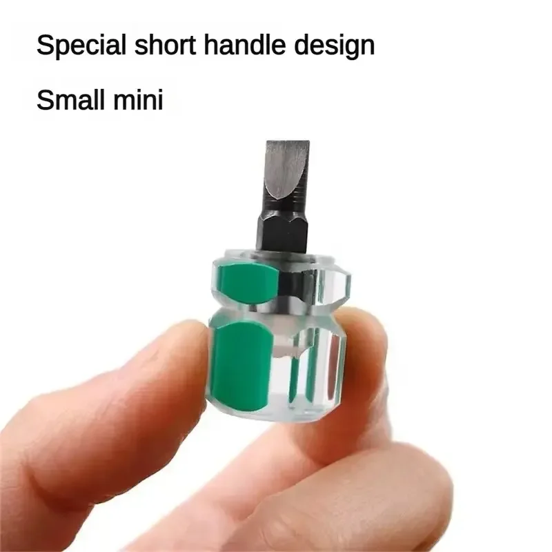 Портативный набор мини-отверток из 4 предметов с прозрачной ручкой закаленной