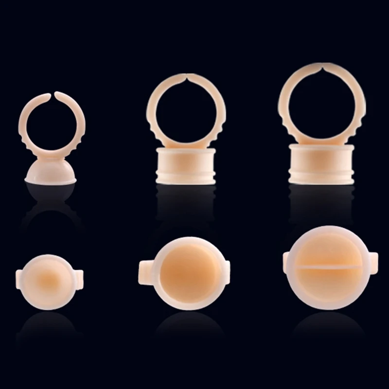 

100 шт. одноразовые кольца для татуировок, чернила, контейнеры для пигмента, портативный микроблейдинг, Перманентная татуировка, иглы, принадлежности, инструмент для макияжа