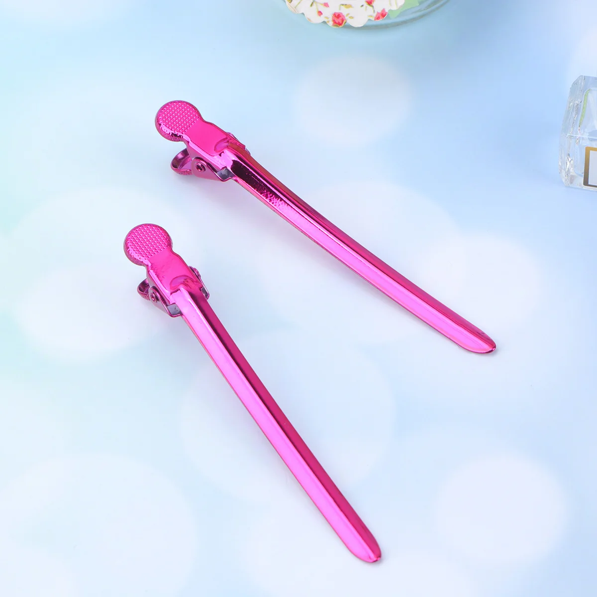 

12pcs Duck Bill Clips Stainless Steel Alligator Curl Clips Hair Sectioning Clips for Salon Barber Shop ( Electroplating )