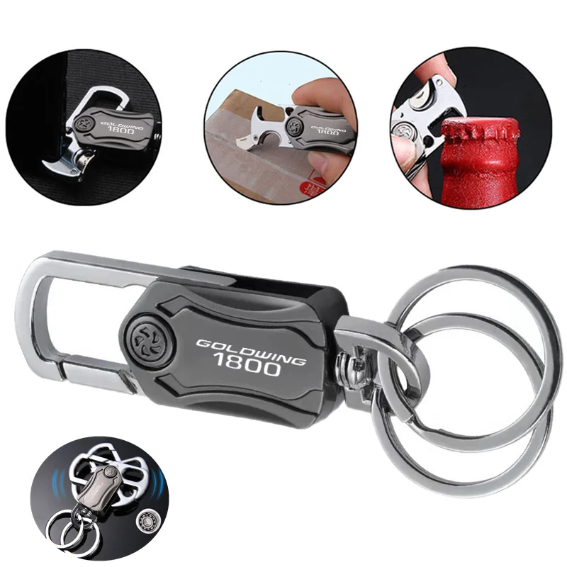 

For Honda Goldwing 1800 2018-2019 GL1800 Goldwing 2002-2017 Custom LOGO Motorcycle Keychain Zinc Alloy Multifunction Keyring
