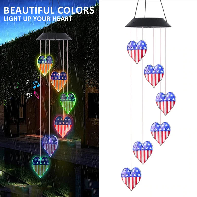 

Подвесная лампа Windchime на солнечной батарее