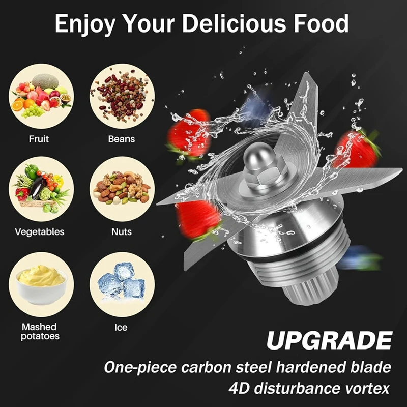 For Vitamix 64OZ Blender Pitcher Replace 5200 5000 6500 7500 Pro500 750 Container With Tamper Tool Stick