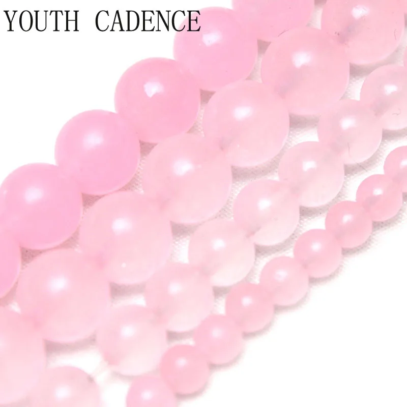 

Natural Stone Matte Light Pink Chalcedony Round Loose Beads For jewelry Making DIY Bracelet Necklace 4/6/8/10/12MM Strand 15''