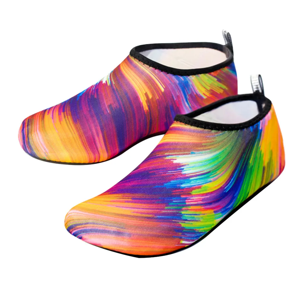 

Нескользящие летние туфли на плоской подошве для мужчин и женщин, быстросохнущие цветные кроссовки для плавания, дайвинга, пляжа, бассейна