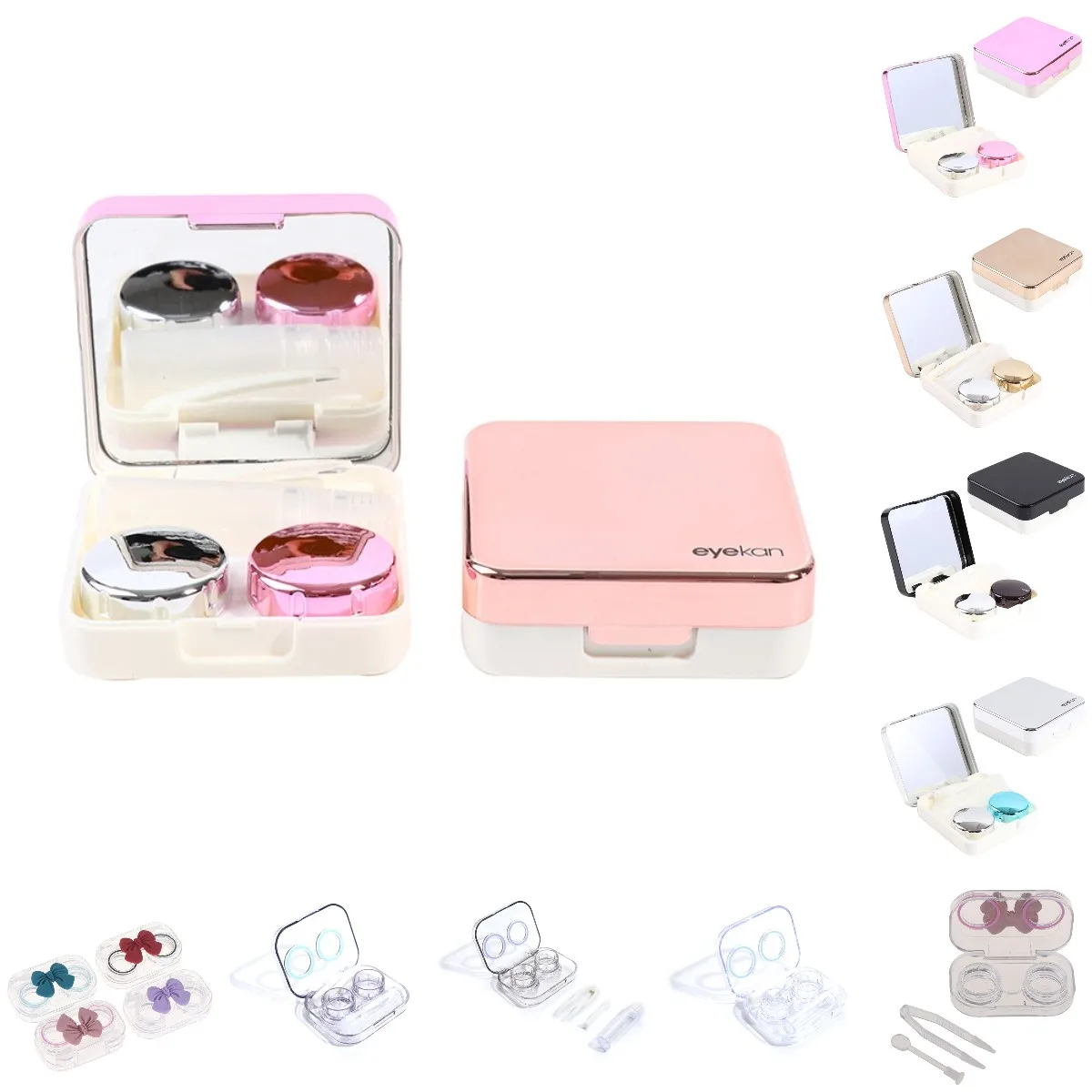 

Protection Unisex Fashion Contact Lens Box Portable Mini Plastic Travel Outdoor Holder Storage Hot Sale Reflective Soaking Case