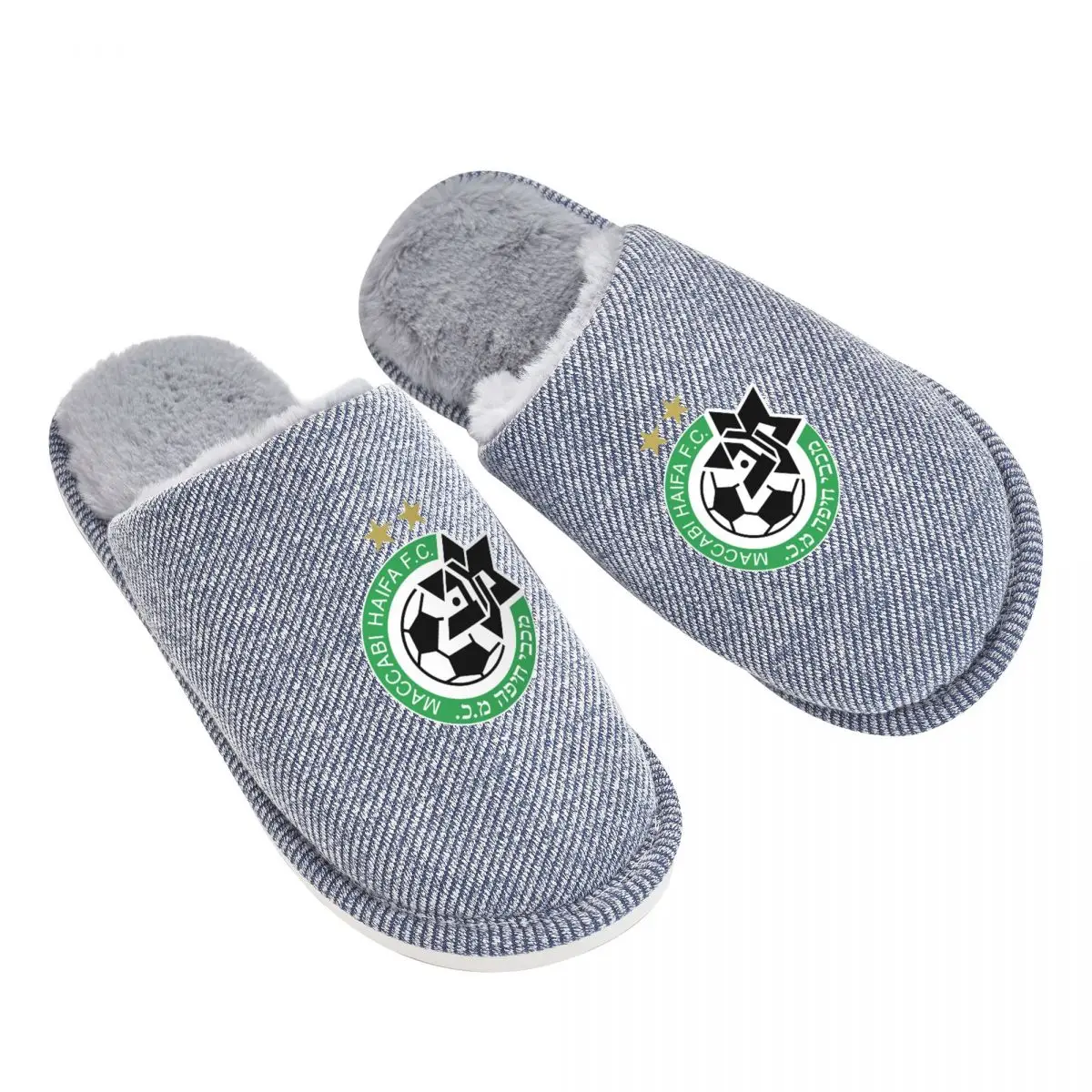 

Maccabi Haifa мужские тапочки Пушистые Мягкие плюшевые теплые домашние туфли Нескользящие удобные плюшевые