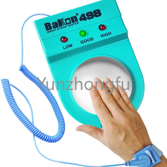 

Белый телефон, тестер ремешка Bk498, антистатический детектор ремешка на запястье, Электростатическая модель Bakon