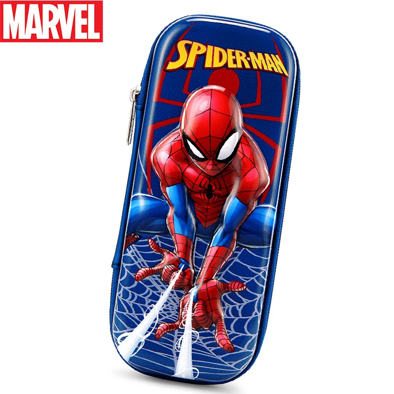 

Spider-Man Pen Bags Captain America Stationery Box Large Capacity Marvel Pencil Box Boy Elementary School Children Clutch Bag