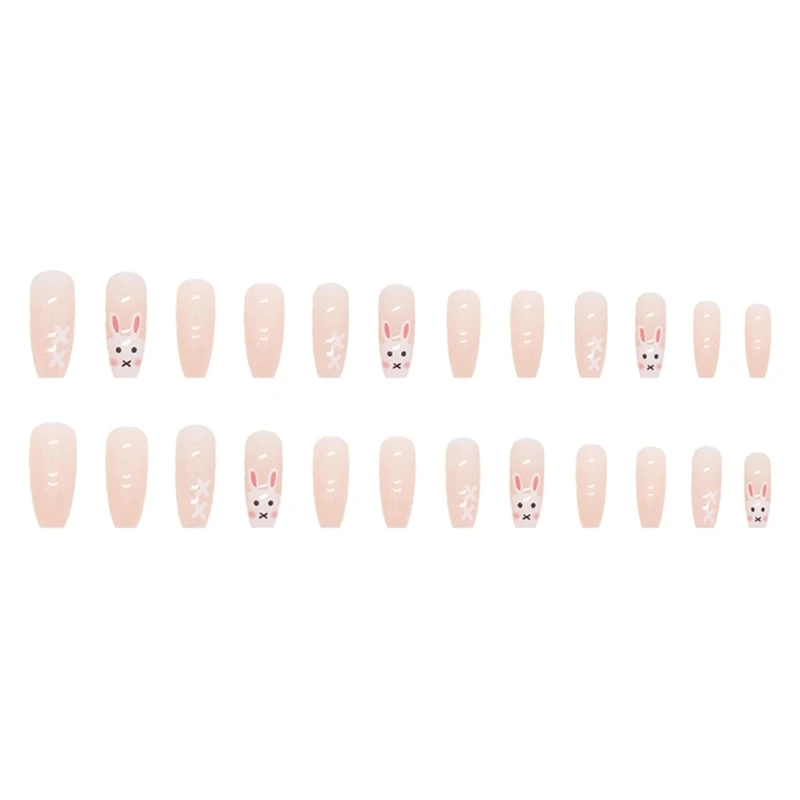 

24 шт., накладные акриловые ногти без клея