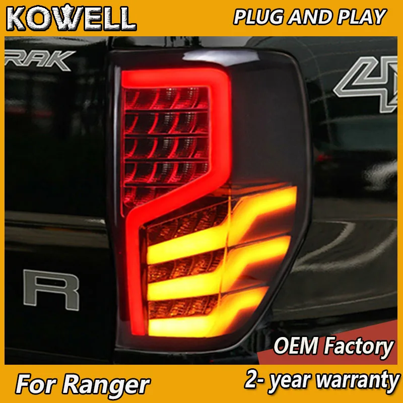Стайлинг автомобиля для Ford Ranger Taillight 2012-2019 Raptor Задние фонари T6 T7 T8 DRL Поворотник