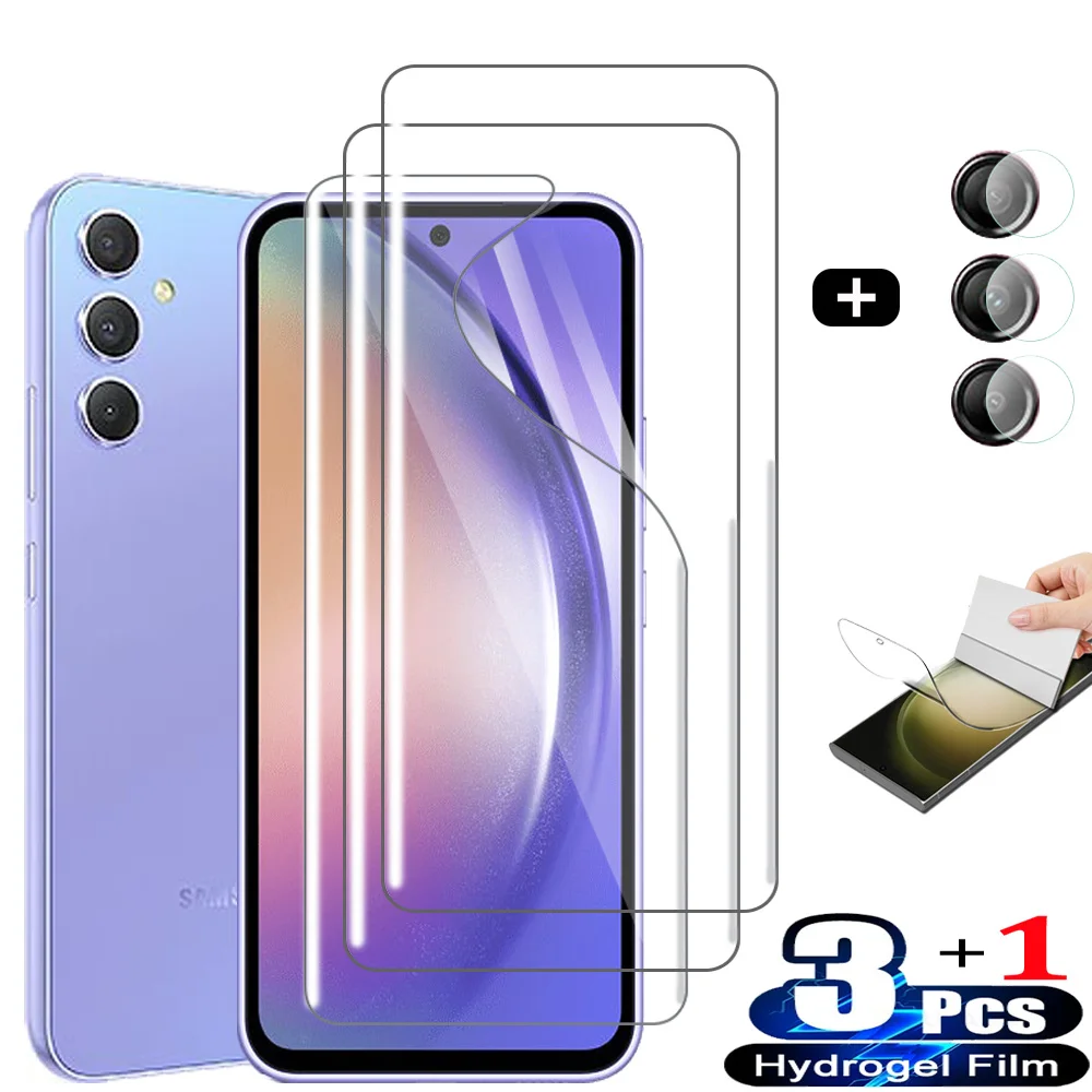 

A54 5G Hydrogel Film For Samsung A54 A53 A52 Screen Protector Galaxy S23 Ultra S22 Plus Soft Films A34 A33 A32 Pelicula hidrogel A14 A13 A23 A73 Camera Protection Samsung A 54 Front Clear HD Anti-Scratch Movie