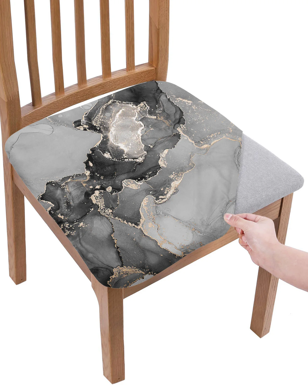 

Эластичный Чехол для стула с мраморной текстурой, 2 шт.