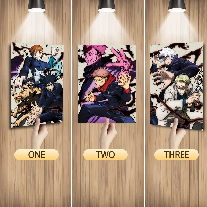 

3D плакаты juютсу Kaisen Itadori Gojo Ryomen Nanami Fushiguro Megumi Kugisaki noбара аниме 3D Строительные Подарки Игрушка