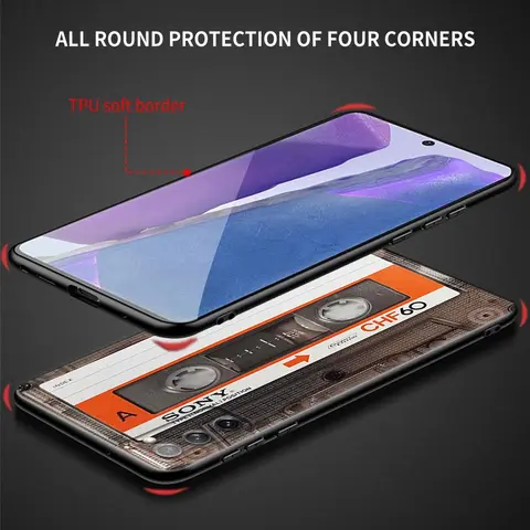 Чехол для телефона в стиле ретро со старой кассетой и радио для Samsung Galaxy S24 S23 Ultra 5G S20 S21 FE S25 5G S22 Plus, винтажные чехлы, мягкий чехол