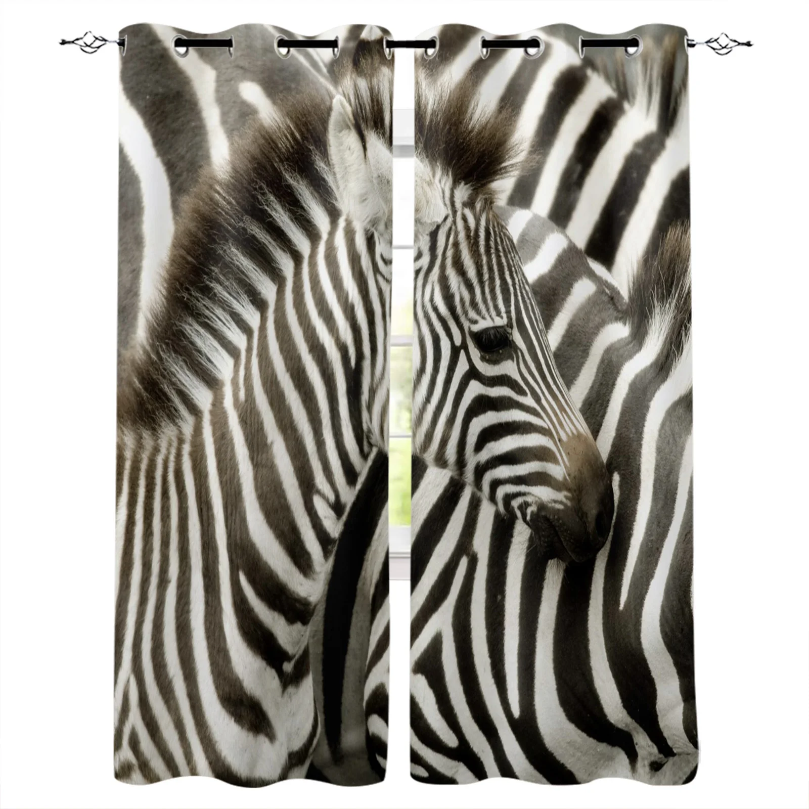 

Шторы блэкаут в виде зебры с дикими животными, оконные занавески для спальни, гостиной, декоративные оконные принадлежности