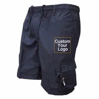 2022 men summer solid breeches cargo high quality breathable quick dry custom logo fashion loose short pants multi pocket shorts