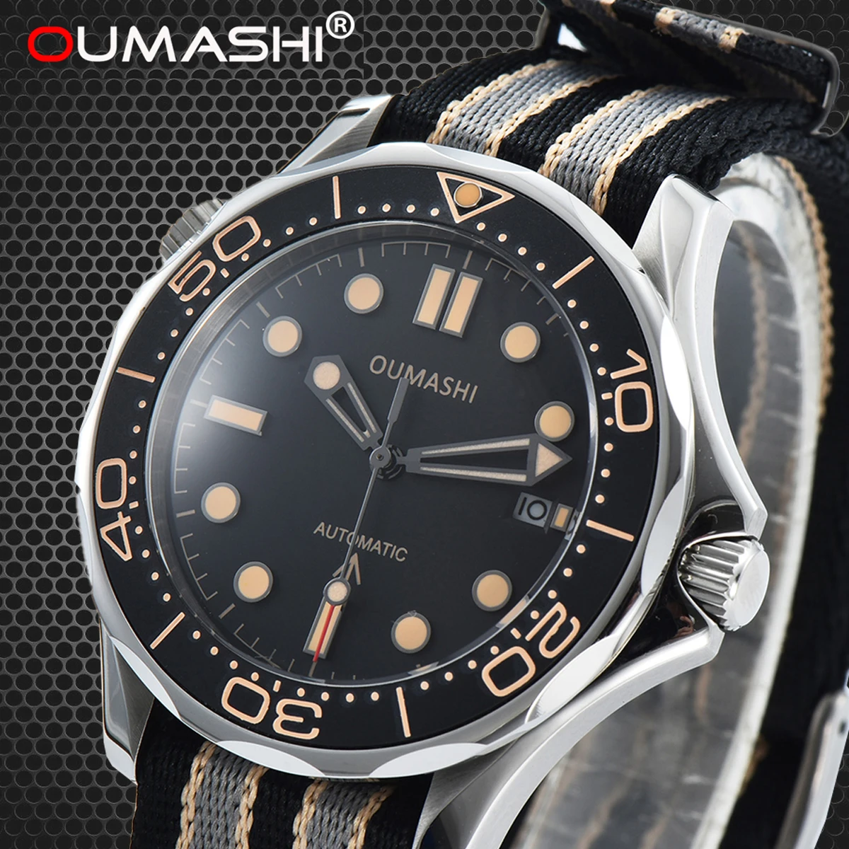 

41mm Oumashi Automatic Watch for Men New Luxury Miyota 8215 Japanese Movement Mechanical Wristwatch Brand Water Proof Wristwatch